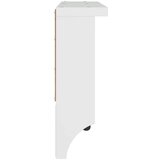 vidaXL Stenski obešalnik za plašče "SANDNES" bela 87x12x35 cm les bor | Shoptok.si
