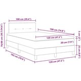  Boxspring krevet s madracem Tamno plava 120 x 190 cm tkanina | shoptok.hr