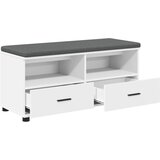  Klupa za hodnik s jastukom s ladicama Bijeli 100 x 38 x 46 cm | shoptok.hr