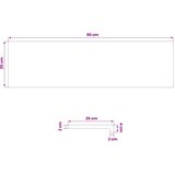  Prozorske klupice 2 kom. Smeđa 90 x 25 x 2 cm | shoptok.hr