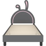  Krevet za djecu s uzglavljem Svjetlosiva 80 x 200 cm PU | shoptok.hr