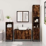vidaXL 2-dijelni set kupaonskog namještaja dimljena boja hrasta drveni | shoptok.hr