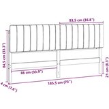 vidaXL Tapecirano vzglavje z vzglavjem Bela in svetlo siva 180 cm | Shoptok.si
