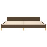  Okvir za krevet s uzglavljem tamnosmeđi 200x200 cm od tkanine | shoptok.hr