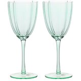 Widdop & Co. Hestia - Čaše set 2 - Hestia, Bright Green Scalloped, Wine | Eponuda.com