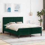  Okvir kreveta s madracem Tamnozelena 140 x 190 cm Baršun | shoptok.hr