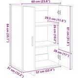  Komoda 2 kom boja hrasta sonome 60x31x84 cm konstruiranog drva | shoptok.hr