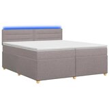  Boxspring krevet s madracem Sivosmeđa 200 x 200 cm Tkanina - Sivosmeđa 200 x 200 cm Dizajn linija | shoptok.hr