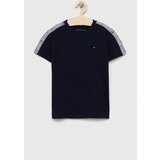 Tommy Hilfiger Otroška bombažna kratka majica mornarsko modra barva | Shoptok.si