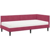  Kutni krevetni okvir s madracem 2 kom. Vinska crvena 80 x 200 cm | Shoptok.si