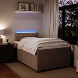 Box spring krevet s madracem svjetlosivi 120x200 cm baršunasti | shoptok.hr