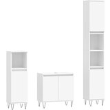 Maison Chic Komplet kopalniških omaric - Kopalniški sestavi 3-delni bel inženirski les, (21787526) | Shoptok.si