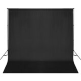 vidaXL Fotografski pozadinski sustav s potporom 600 x 300 cm crni | shoptok.hr