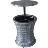 Garden Pleasure Okrogla vrtna barska miza iz umetnega ratana ø 45 cm Mumbai - | Shoptok.si