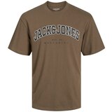 Jack & Jones Majica 'CALEB' smeđa melange / crna / bijela Cijene