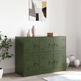  Komoda olivno zelena 99x39x73 cm jeklo | Shoptok.si