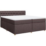  Krevet s oprugama i madracem tamnosmeđi 200x200 cm od tkanine | shoptok.hr
