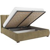 MID.YOU OBLAZINJENA POSTELJA 140 cm x 200 cm , les, tekstil, leseni material rjava | Shoptok.si
