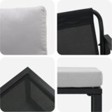 vidaXL Sjedeća garnitura za vrt 4 pcs Crna 61 x 72.5 x 71 cm Čelik | shoptok.hr