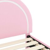 Krevet za djecu s uzglavljem Ružičasta 80 x 160 cm PU | shoptok.hr