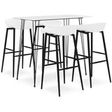 vidaXL Barska garnitura 5-delna bela | Shoptok.si