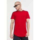 Hollister Co. Pamučna majica boja: crvena, glatki model