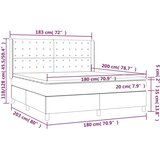  Box spring s madracem LED krem 180x200cm od umjetne kože | shoptok.hr