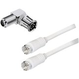 BKL Electronic Antenski\, SAT priključni kabel [1x F-vtič - 1x F-vtič] 2.50 m 85 dB dvojno oklopljen\, bele barve (20432327) Cene