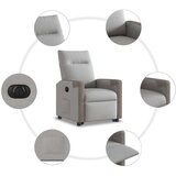  Električni naslonjač na podizanje oblačnosivi od tkanine | shoptok.hr