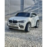  Licencirani dvosed bmw X6M na akumulator sa kožnim sedištem i mekim gumama - beli Cene