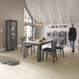 Bessagi Home Raztegljiva Miza Claudio, Temno Siva, Hrast, 160-200x90 | Shoptok.si
