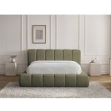 Bobochic Paris Zeleni tapecirani bračni krevet s prostorom za odlaganje s podnicom 180x200 cm Denali – | shoptok.hr