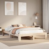 Maison Chic Posteljni okvir - Dvoposteljna postelja - Zakonska postelja brez vzmetnice 150x200 cm trdna borovina-J10997, (21760386) | Shoptok.si