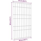 vidaXL Komplet ograje za ribnik 8 pcs Zelena 50 x 80 cm Jeklo | Shoptok.si