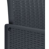 vidaXL 5-delna vrtna jedilna garnitura z blazinami Antracit Poly Rattan | Shoptok.si