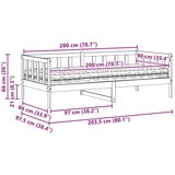  Dnevna postelja z vzmetnico Vosek rjava in bela 90 x 200 cm, (5000121497) | Shoptok.si