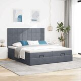 vidaXL Okvir kreveta s madracima tamnosivi 180x200cm baršunasti | shoptok.hr