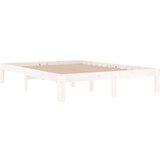  Okvir za krevet od masivne borovine bijeli 140 x 190 cm | shoptok.hr