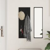  Vješalica za kapute na zidu Zidne Crni hrast 30 x 1.5 x 80 cm | shoptok.hr
