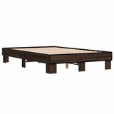  Okvir za krevet smeđi hrast 140x190cm konstruirano drvo i metal | shoptok.hr