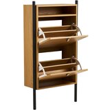 House Nordic Preklopna omarica za čevlje v hrastovem dekorju v naravni barvi 62x118x26 cm Barco – | Shoptok.si