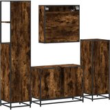 vidaXL 4-dijelni set kupaonskog namještaja boja hrasta drveni | shoptok.hr