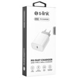 S-link Adapter - SL-EC62 (1kom USB-C, 5V/3A, 20W, brzo punjenje, bijeli) | shoptok.hr