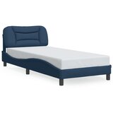  Okvir kreveta s LED-om bez madraca Hvar plava 90x200cm od tkanine | shoptok.hr