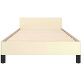 vidaXL Posteljni okvir z vzglavjem krem 90x200 cm umetno usnje | Shoptok.si