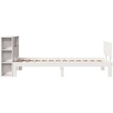  Krevet s regalom za knjige bez madraca bijeli 75x190cm borovina | shoptok.hr