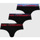 Karl Lagerfeld Moške spodnjice 3-pack moške, črna barva, 245M2101