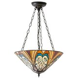 Endon 70750 - Luster na lancu Tiffany HECTOR 3xE27/60W/230V, prečnik 40 cm | Eponuda.com