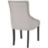  242402 dining chairs 2 pcs cream grey fabric | shoptok.hr