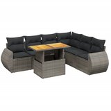  7-dijelni set vrtnih sofa sivi od poliratana | shoptok.hr